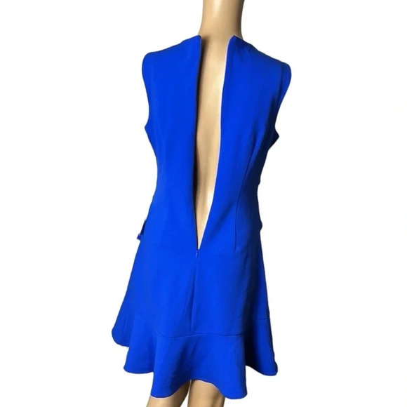 Eliza J. dress,women size 2.NWT blue,sleeveless,ruffles,draped bow,zipper,event - Picture 8 of 12
